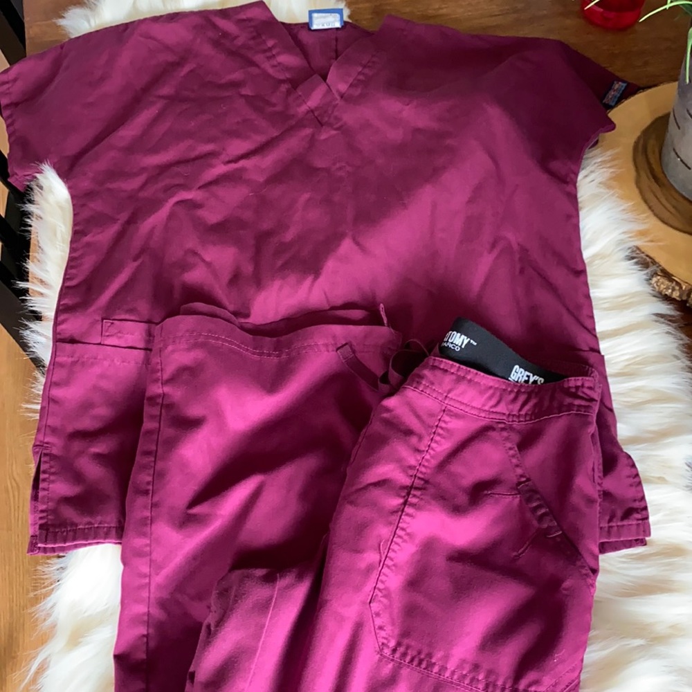 Maroon scrubs
